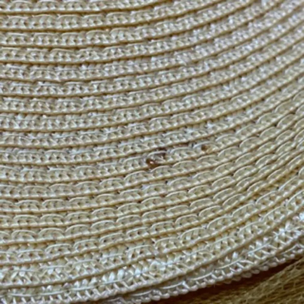 Vintage Yellow Hat with Silver V Shaped Accent